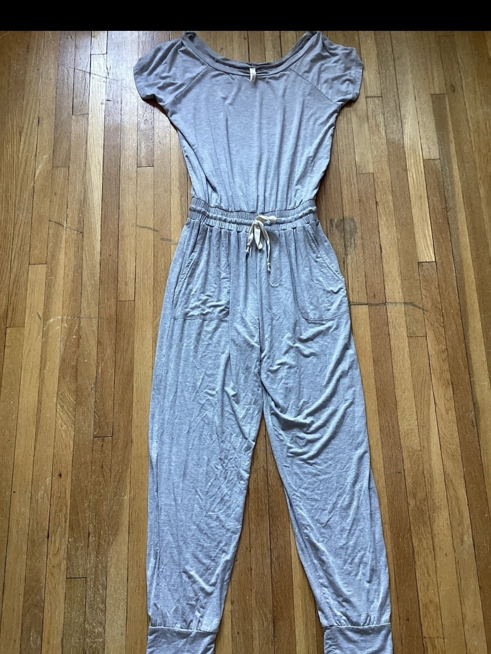 Luxe Elan Ladies Size Small Solid Gray Jump-Suit,Rayon Blend,Made in USA,MINT